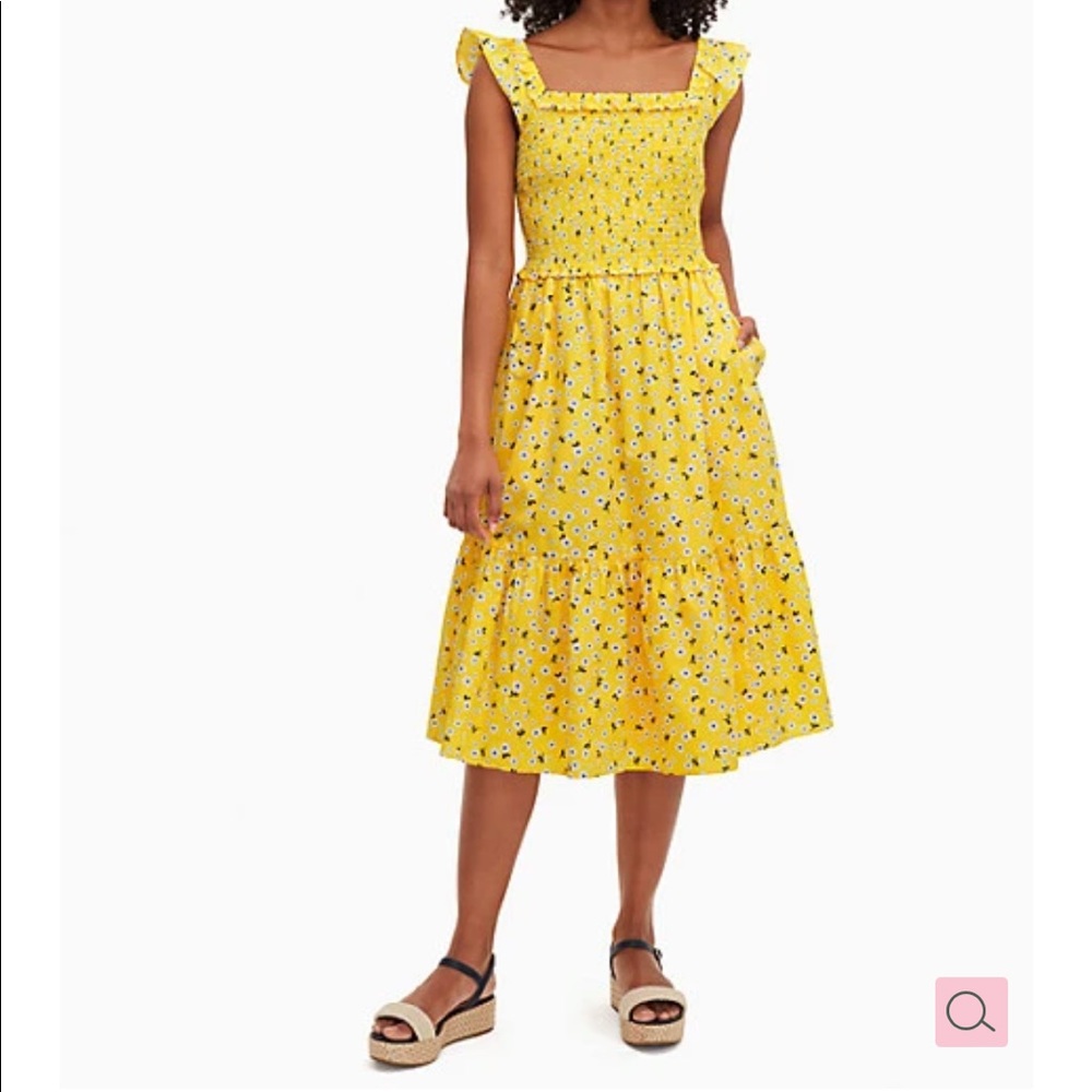 Kate Spade Fleurette Toss smocked dress